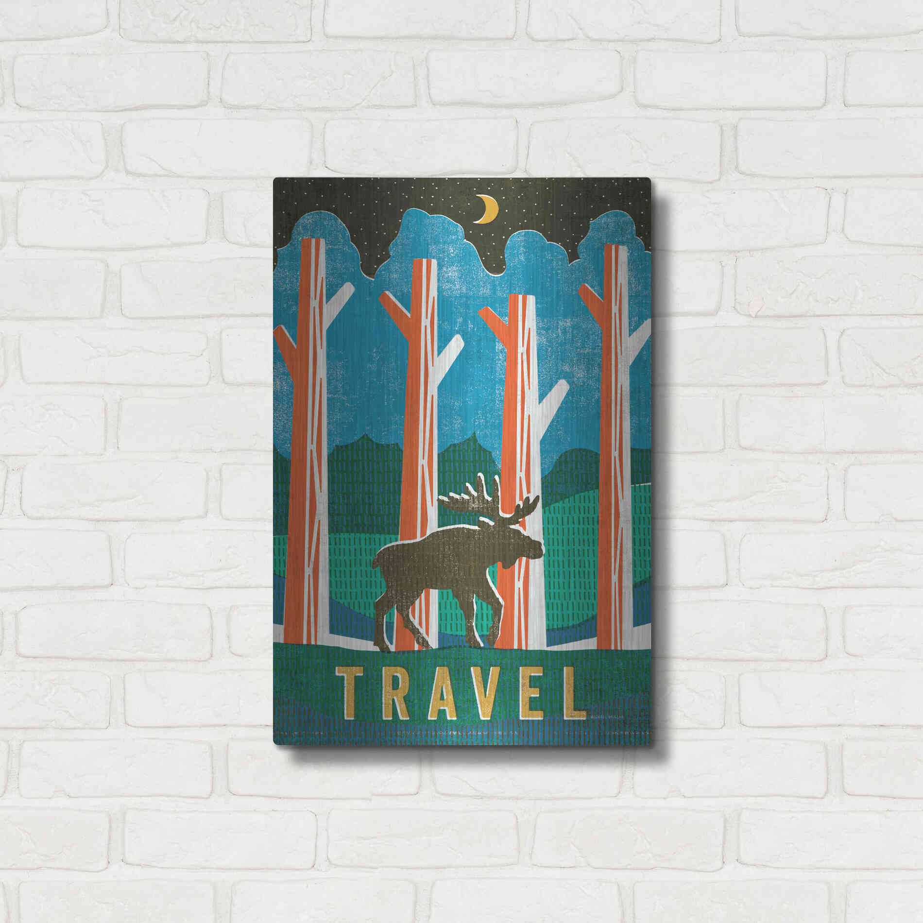 Luxe Metal Art 'Big Sky III' by Michael Mullan, Metal Wall Art,16x24