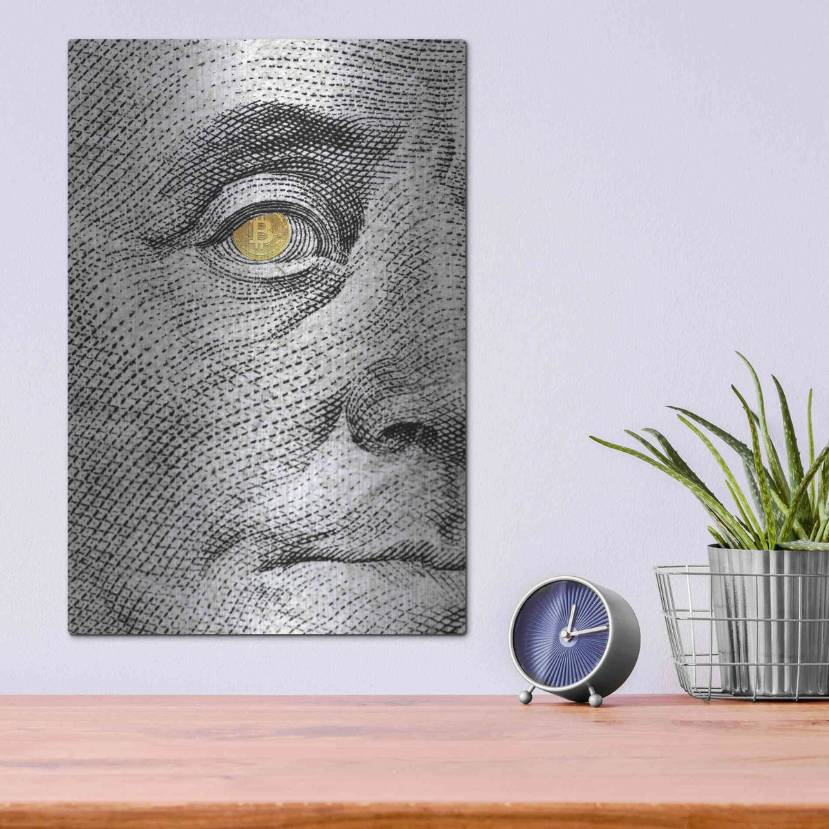 Luxe Metal Art 'Money Rules The World' by Andrea Haase Metal Wall Art,12x16