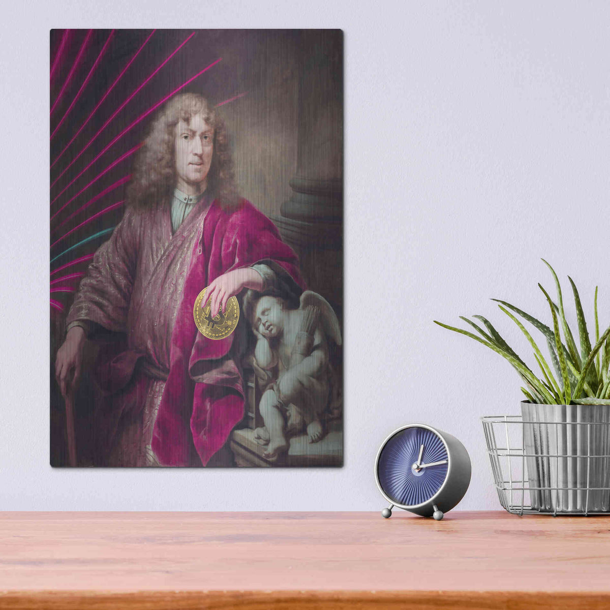 Luxe Metal Art 'History Meets Future I' by Andrea Haase Metal Wall Art,12x16