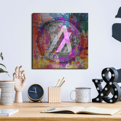 Luxe Metal Art 'Algo Algorand Crypto In Color' by Luxe Metal Art Portfolio, Metal Wall Art,12x12
