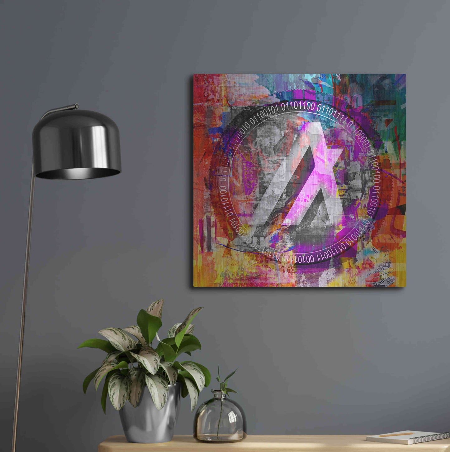 Luxe Metal Art 'Algo Algorand Crypto In Color' by Luxe Metal Art Portfolio, Metal Wall Art,24x24