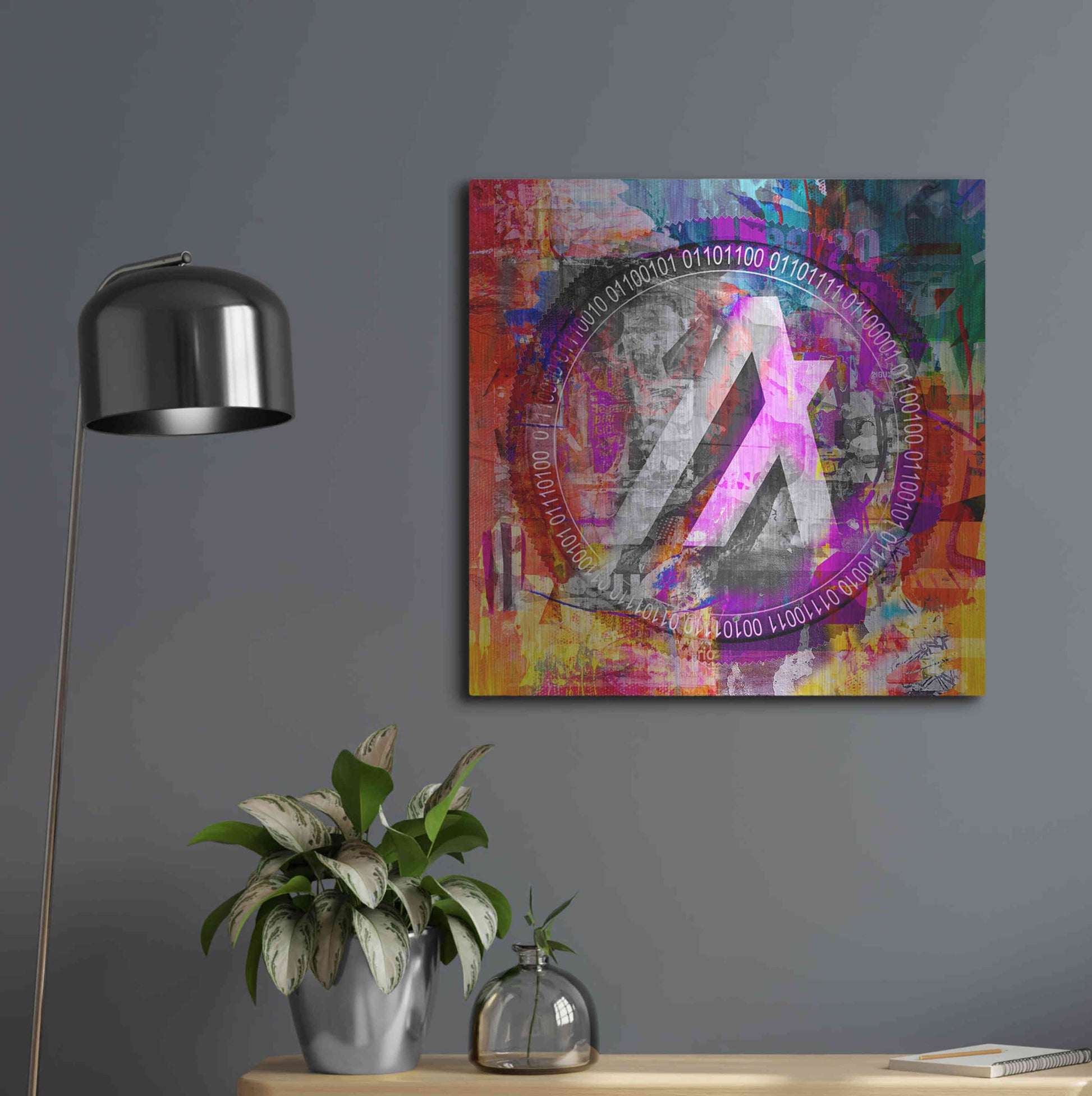 Luxe Metal Art 'Algo Algorand Crypto In Color' by Luxe Metal Art Portfolio, Metal Wall Art,24x24