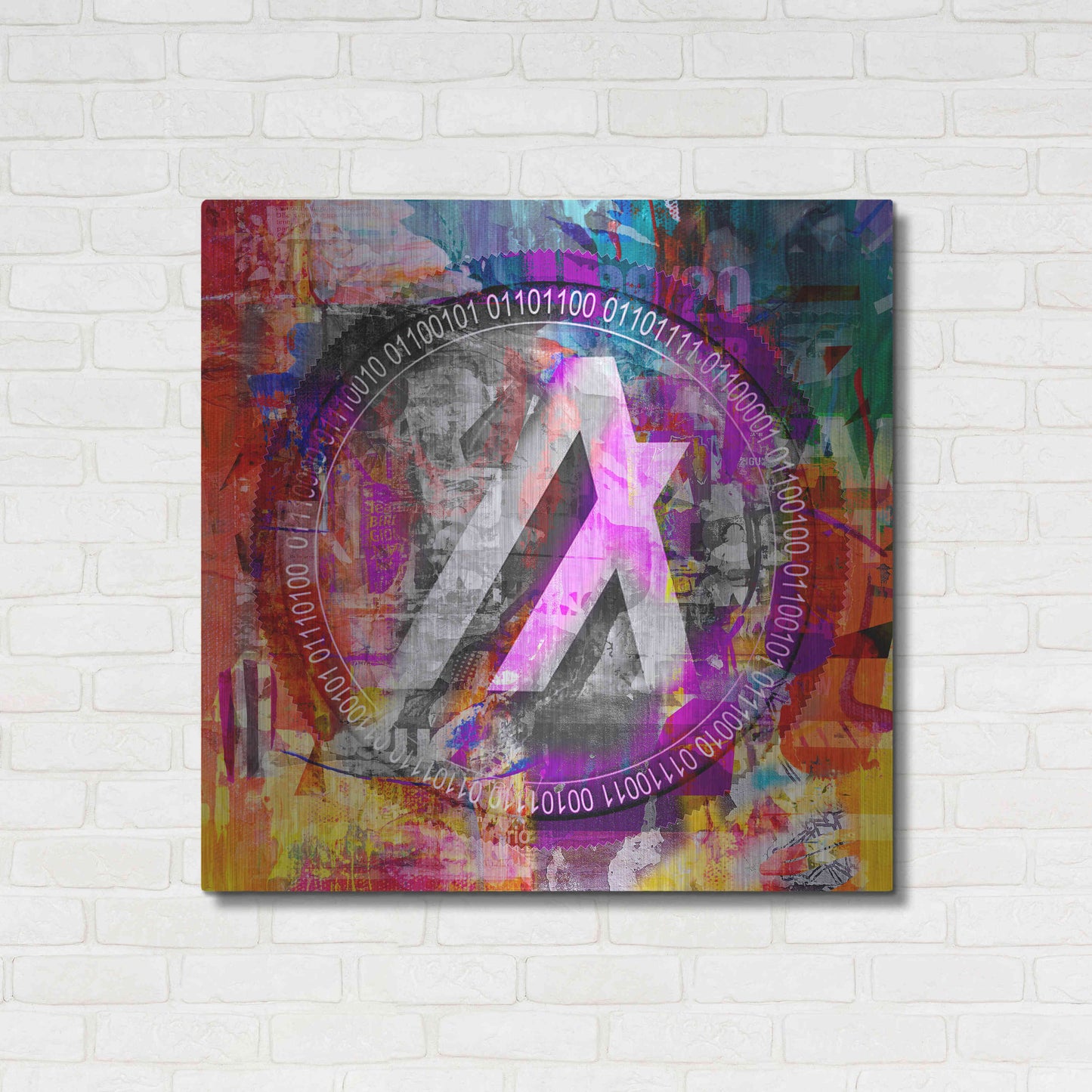 Luxe Metal Art 'Algo Algorand Crypto In Color' by Luxe Metal Art Portfolio, Metal Wall Art,36x36