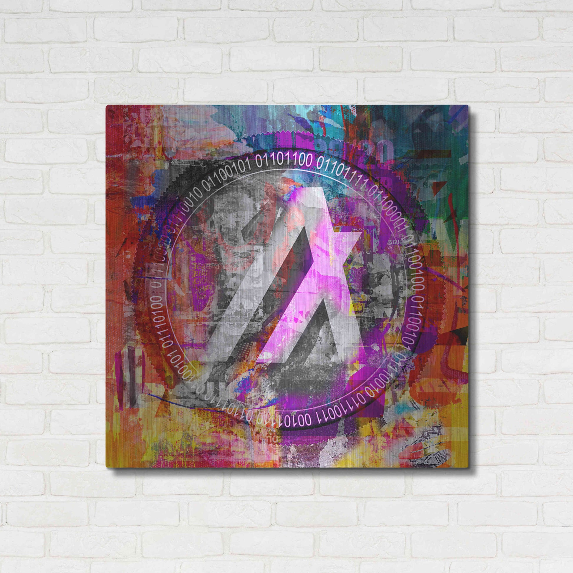 Luxe Metal Art 'Algo Algorand Crypto In Color' by Luxe Metal Art Portfolio, Metal Wall Art,36x36