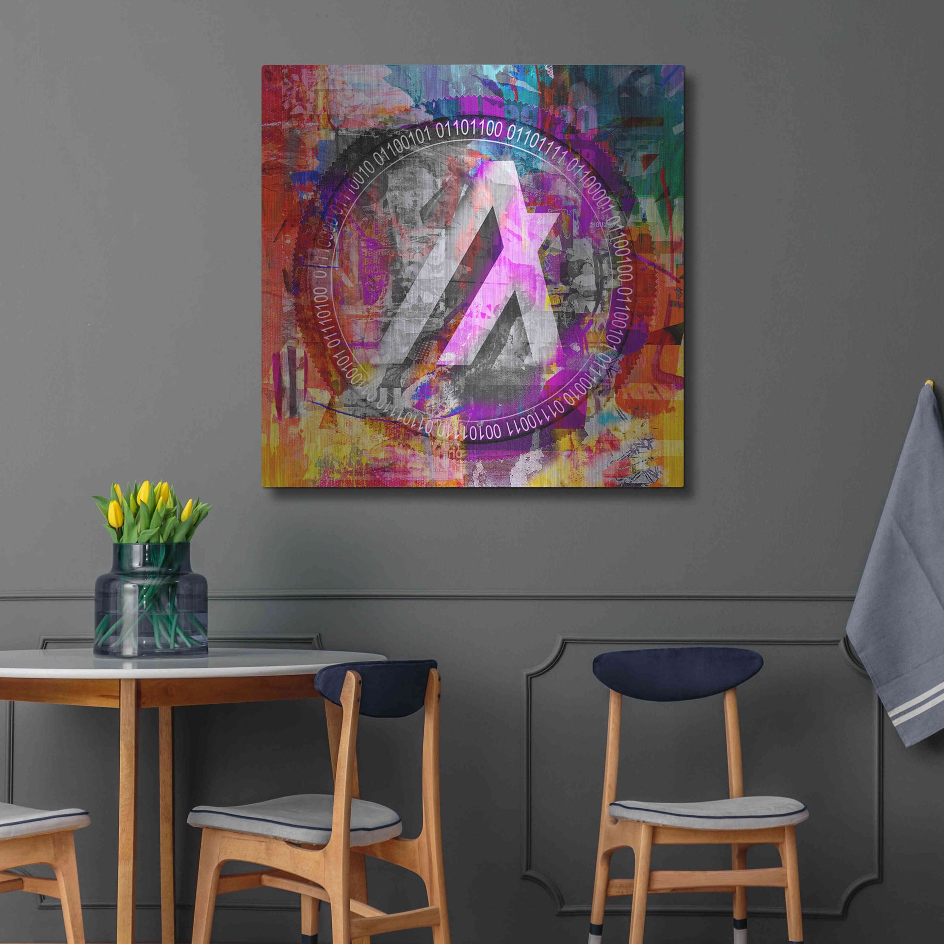 Luxe Metal Art 'Algo Algorand Crypto In Color' by Luxe Metal Art Portfolio, Metal Wall Art,36x36