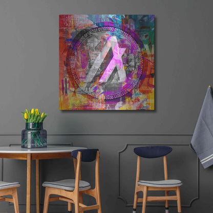 Luxe Metal Art 'Algo Algorand Crypto In Color' by Luxe Metal Art Portfolio, Metal Wall Art,36x36