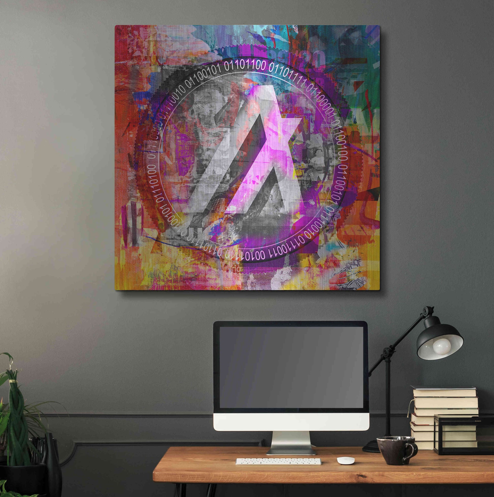 Luxe Metal Art 'Algo Algorand Crypto In Color' by Luxe Metal Art Portfolio, Metal Wall Art,36x36