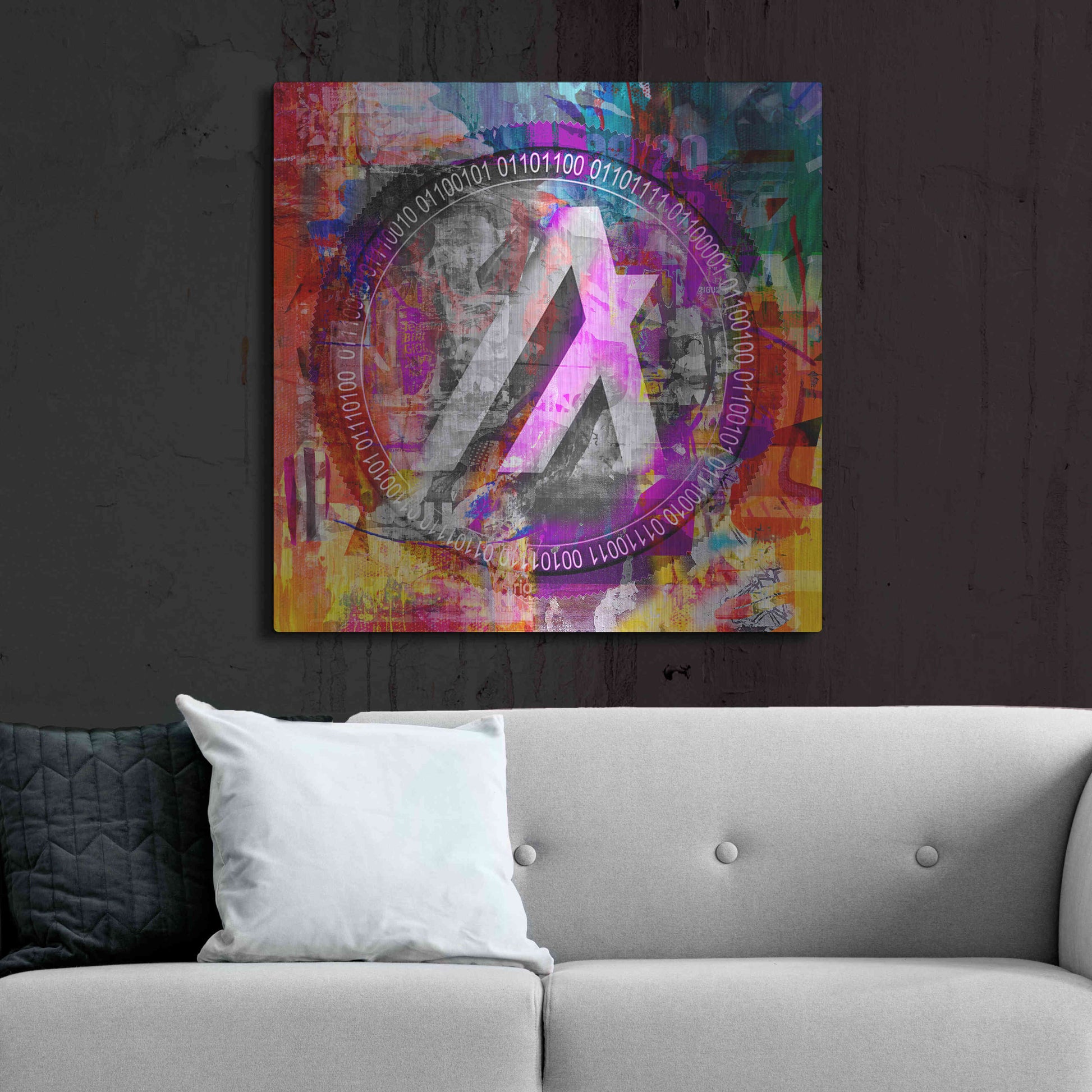 Luxe Metal Art 'Algo Algorand Crypto In Color' by Luxe Metal Art Portfolio, Metal Wall Art,36x36