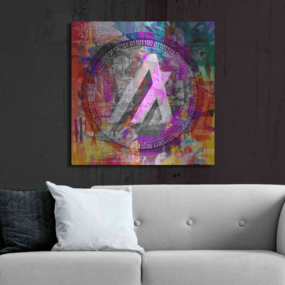 Luxe Metal Art 'Algo Algorand Crypto In Color' by Luxe Metal Art Portfolio, Metal Wall Art,36x36