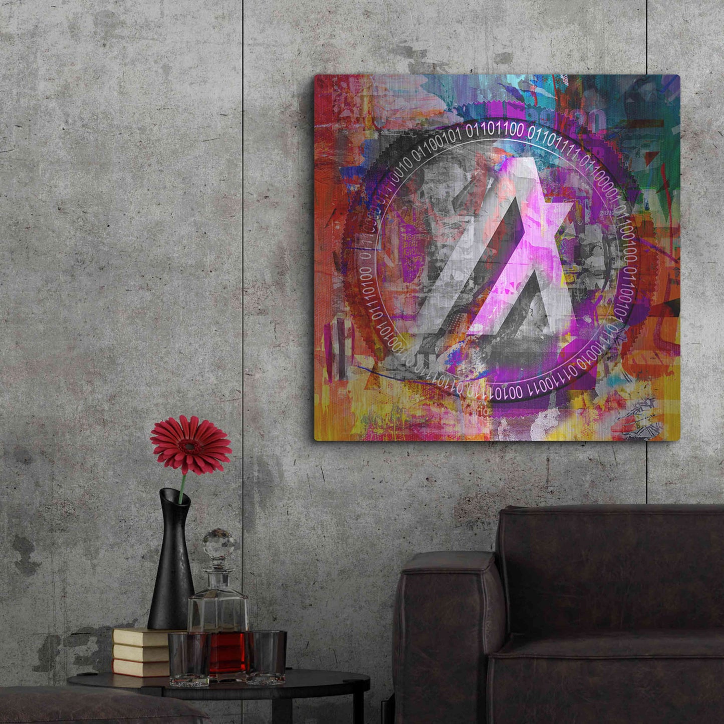 Luxe Metal Art 'Algo Algorand Crypto In Color' by Luxe Metal Art Portfolio, Metal Wall Art,36x36