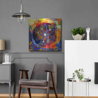 Luxe Metal Art 'Atom Cosmos Crypto In Color' by Luxe Metal Art Portfolio, Metal Wall Art,24x24