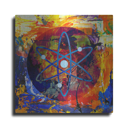 Luxe Metal Art 'Atom Cosmos Crypto In Color' by Luxe Metal Art Portfolio, Metal Wall Art