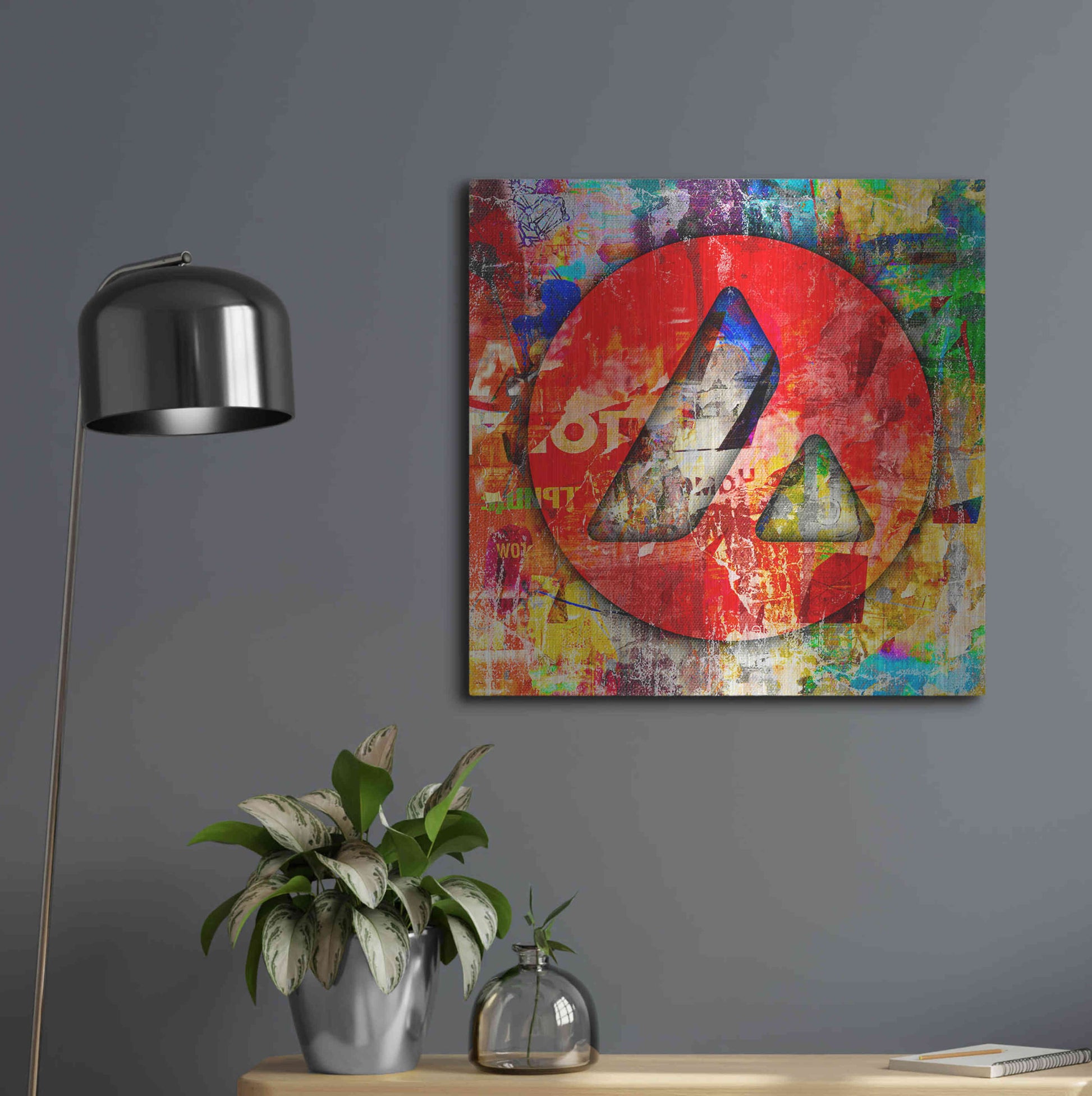 Luxe Metal Art 'Avax Avalanche Crypto In Color' by Luxe Metal Art Portfolio, Metal Wall Art,24x24