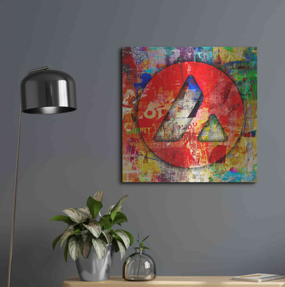 Luxe Metal Art 'Avax Avalanche Crypto In Color' by Luxe Metal Art Portfolio, Metal Wall Art,24x24