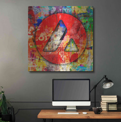 Luxe Metal Art 'Avax Avalanche Crypto In Color' by Luxe Metal Art Portfolio, Metal Wall Art,36x36