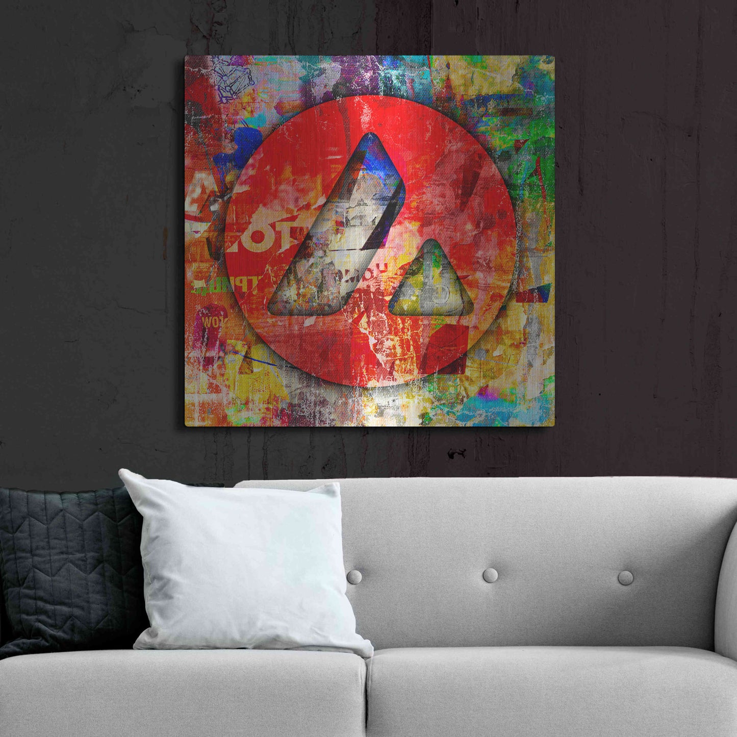 Luxe Metal Art 'Avax Avalanche Crypto In Color' by Luxe Metal Art Portfolio, Metal Wall Art,36x36