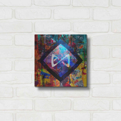 Luxe Metal Art 'Axs Axie Crypto In Color' by Luxe Metal Art Portfolio, Metal Wall Art,12x12