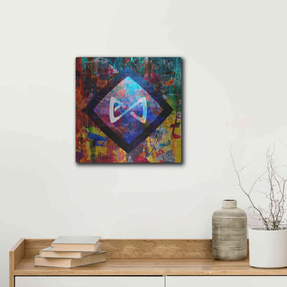 Luxe Metal Art 'Axs Axie Crypto In Color' by Luxe Metal Art Portfolio, Metal Wall Art,12x12