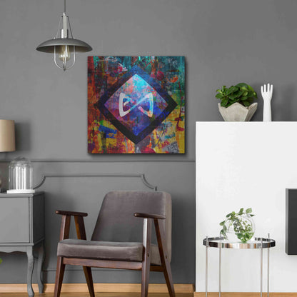 Luxe Metal Art 'Axs Axie Crypto In Color' by Luxe Metal Art Portfolio, Metal Wall Art,24x24