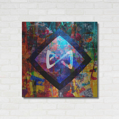 Luxe Metal Art 'Axs Axie Crypto In Color' by Luxe Metal Art Portfolio, Metal Wall Art,36x36