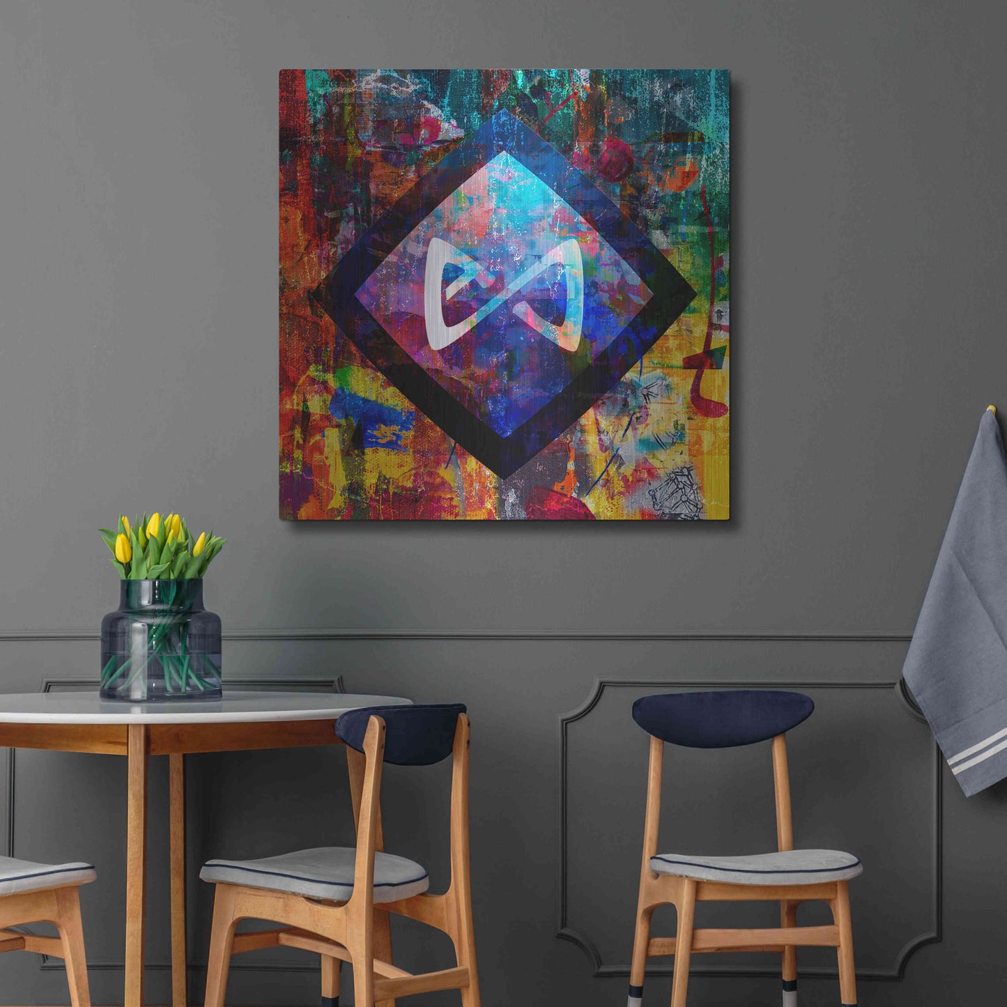 Luxe Metal Art 'Axs Axie Crypto In Color' by Luxe Metal Art Portfolio, Metal Wall Art,36x36