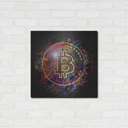 Luxe Metal Art 'Bitcoin Art' by Luxe Metal Art Portfolio, Metal Wall Art,24x24