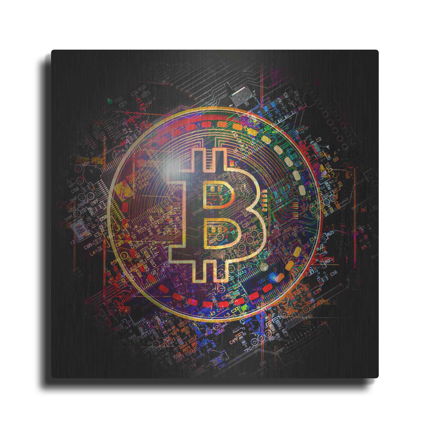 Luxe Metal Art 'Bitcoin Art' by Luxe Metal Art Portfolio, Metal Wall Art