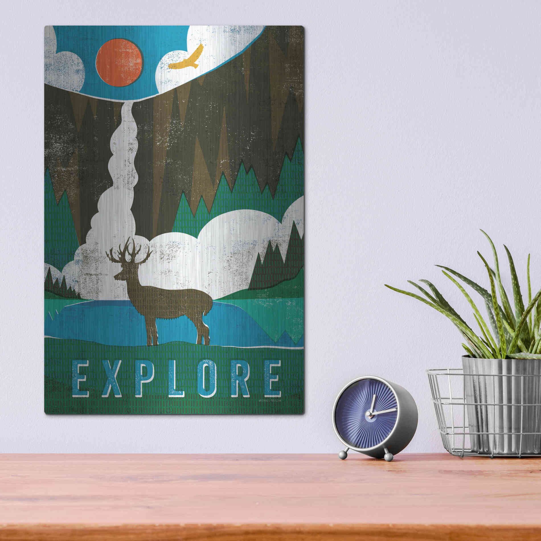 Luxe Metal Art 'Big Sky II' by Michael Mullan, Metal Wall Art,12x16