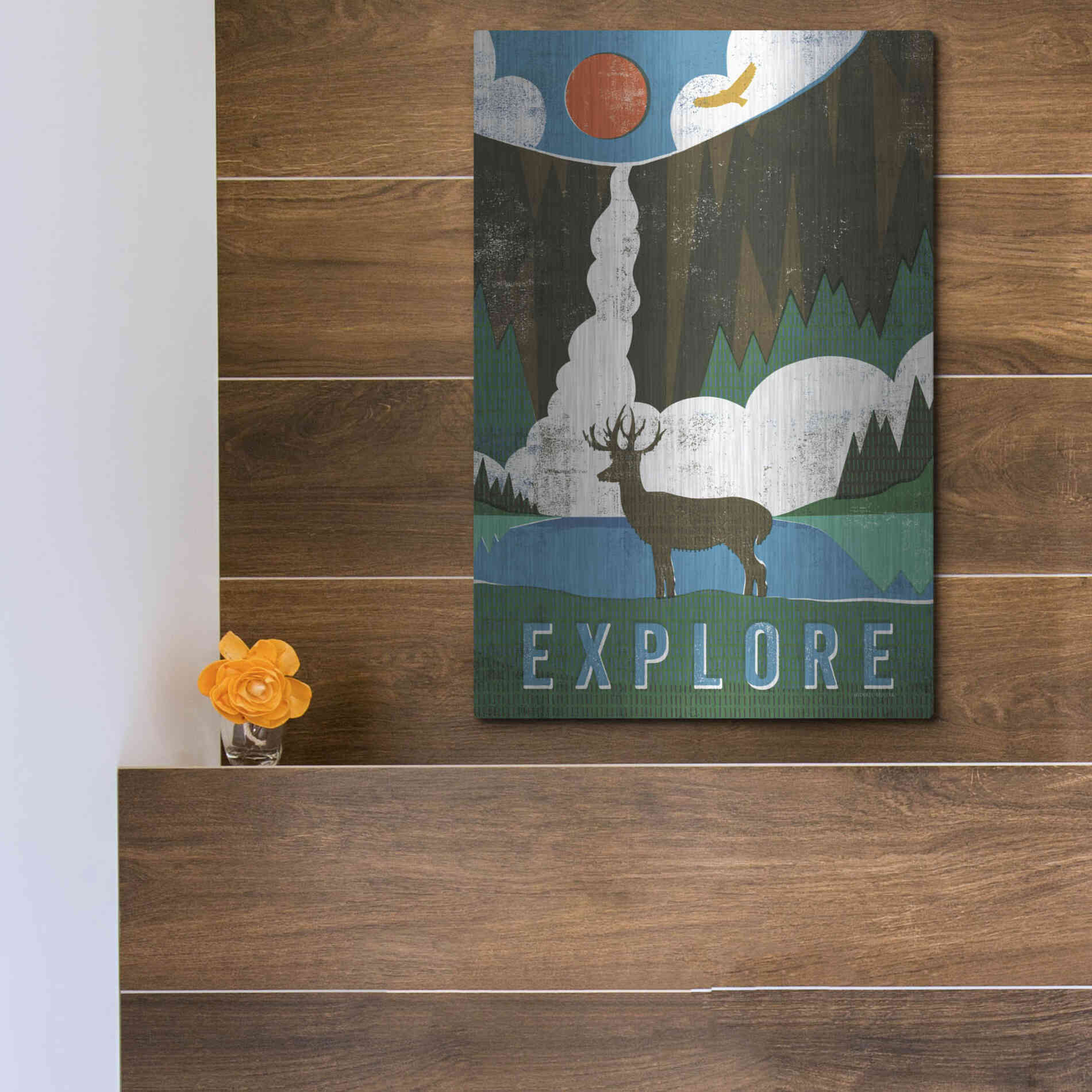 Luxe Metal Art 'Big Sky II' by Michael Mullan, Metal Wall Art,12x16