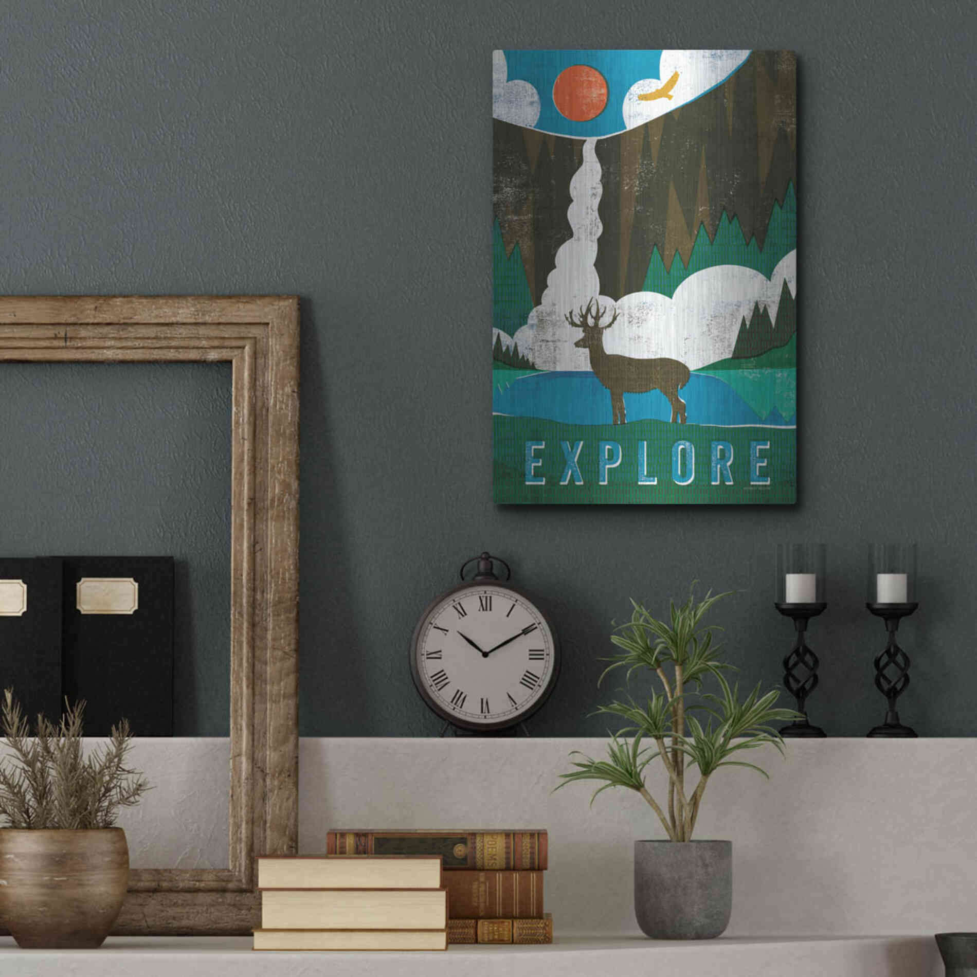 Luxe Metal Art 'Big Sky II' by Michael Mullan, Metal Wall Art,12x16