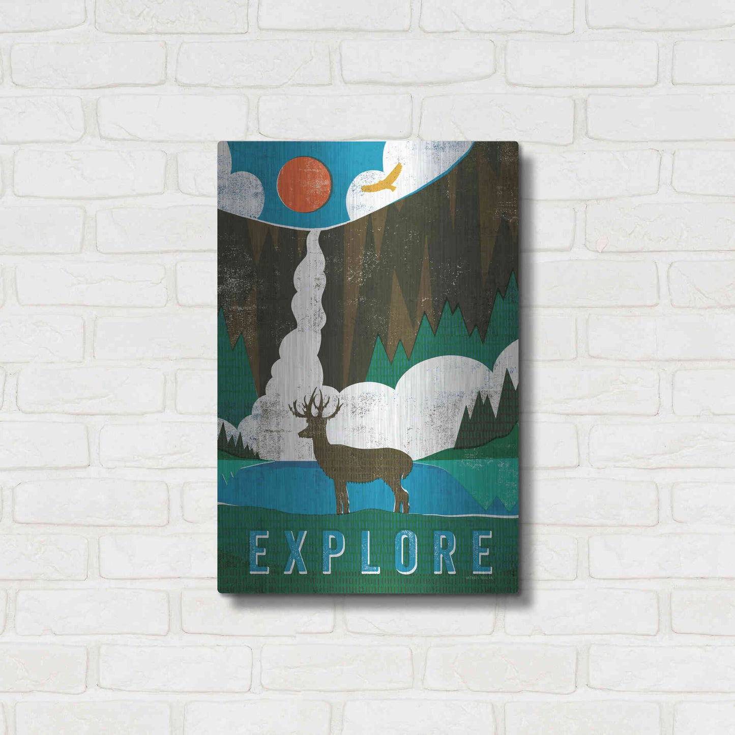 Luxe Metal Art 'Big Sky II' by Michael Mullan, Metal Wall Art,16x24