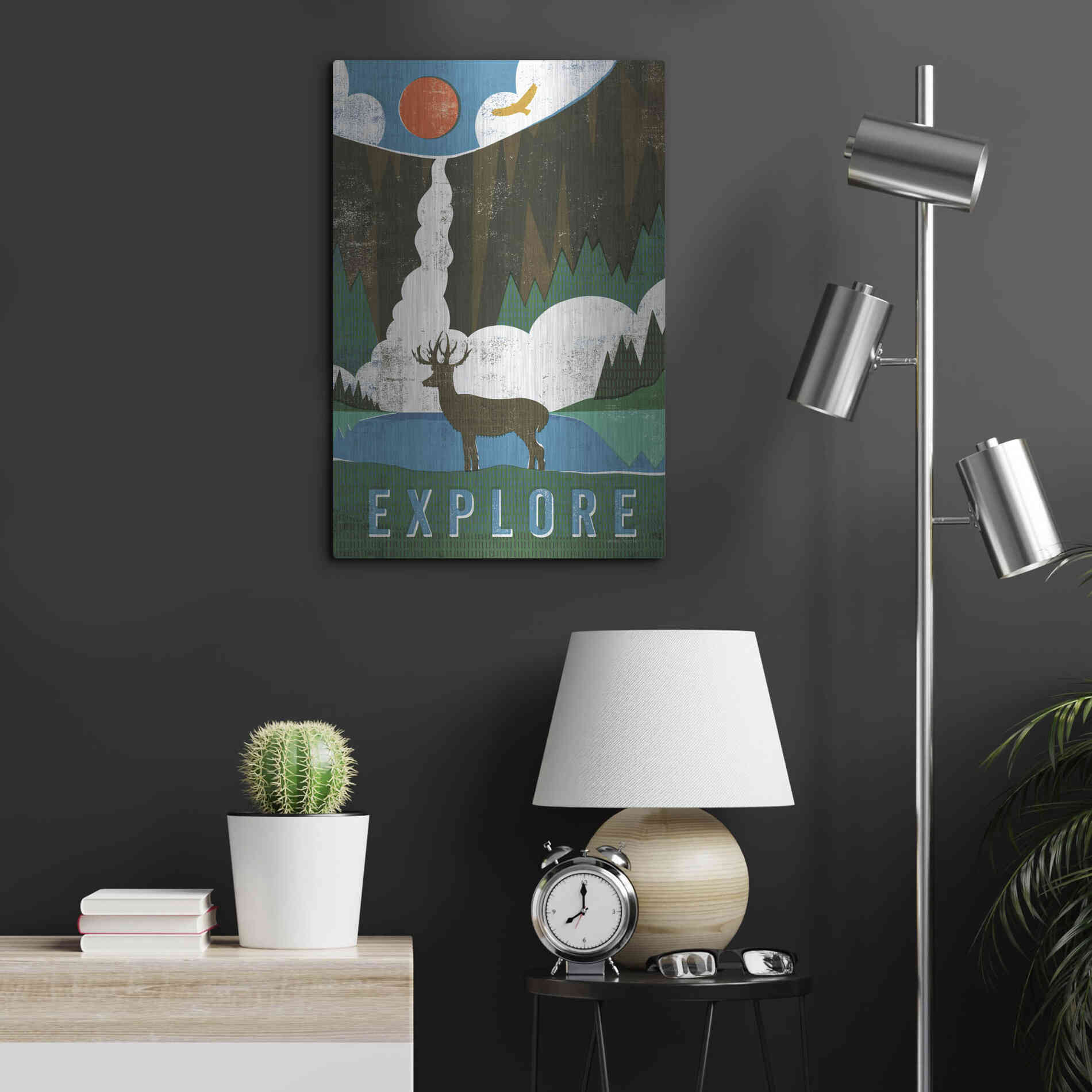 Luxe Metal Art 'Big Sky II' by Michael Mullan, Metal Wall Art,16x24