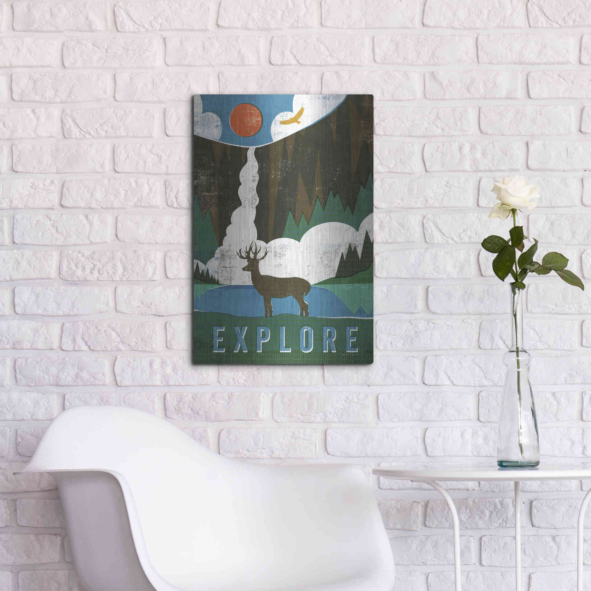 Luxe Metal Art 'Big Sky II' by Michael Mullan, Metal Wall Art,16x24