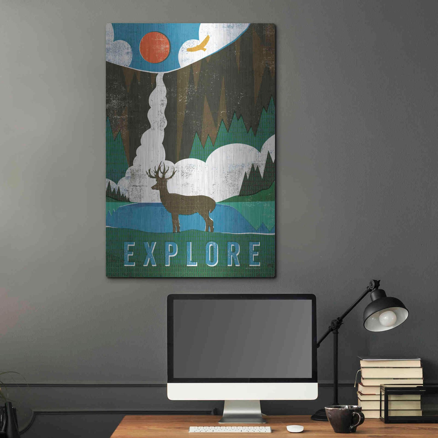 Luxe Metal Art 'Big Sky II' by Michael Mullan, Metal Wall Art,24x36