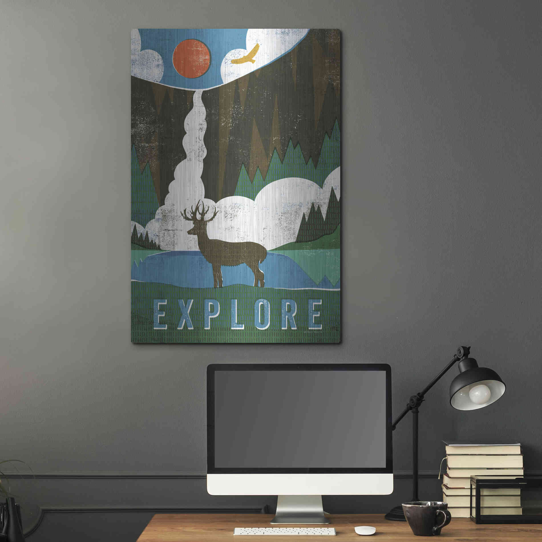 Luxe Metal Art 'Big Sky II' by Michael Mullan, Metal Wall Art,24x36