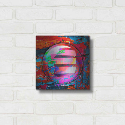 Luxe Metal Art 'Enj Enjin Crypto In Color' by Luxe Metal Art Portfolio, Metal Wall Art,12x12