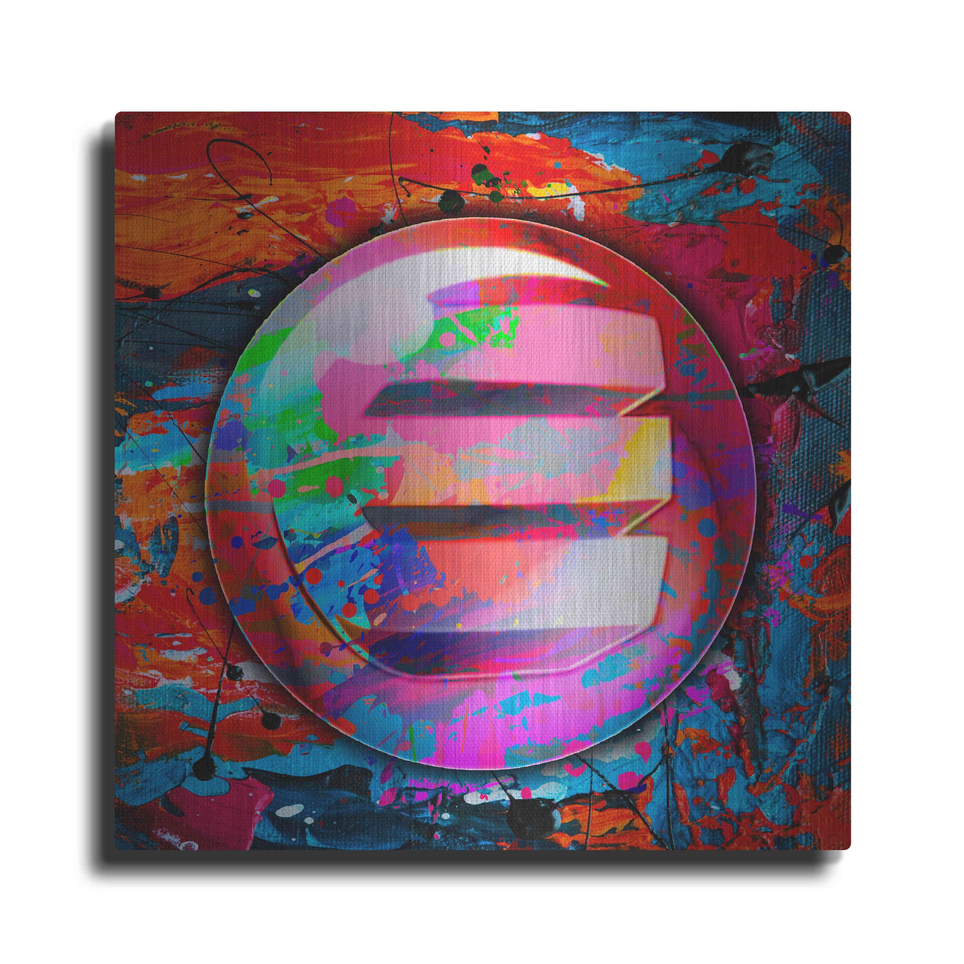 Luxe Metal Art 'Enj Enjin Crypto In Color' by Luxe Metal Art Portfolio, Metal Wall Art
