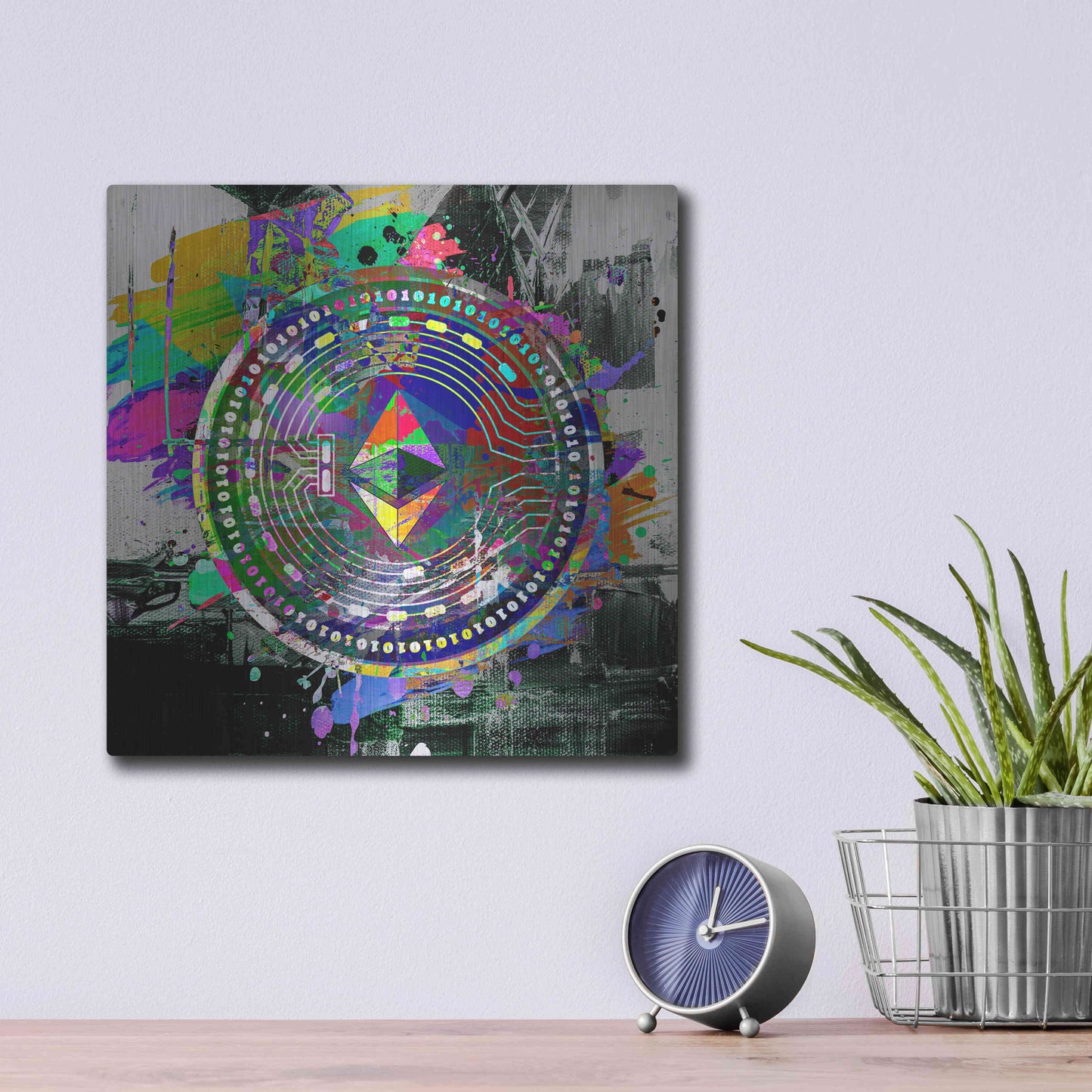 Luxe Metal Art 'Ethereum The Predator' by Luxe Metal Art Portfolio, Metal Wall Art,12x12