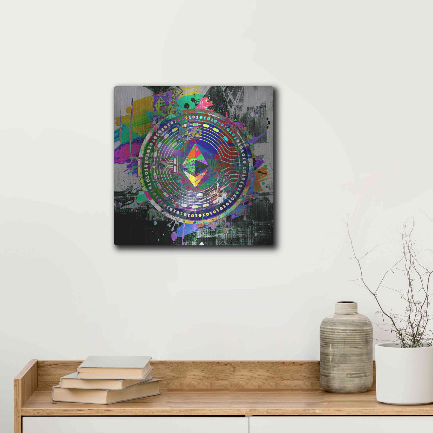 Luxe Metal Art 'Ethereum The Predator' by Luxe Metal Art Portfolio, Metal Wall Art,12x12