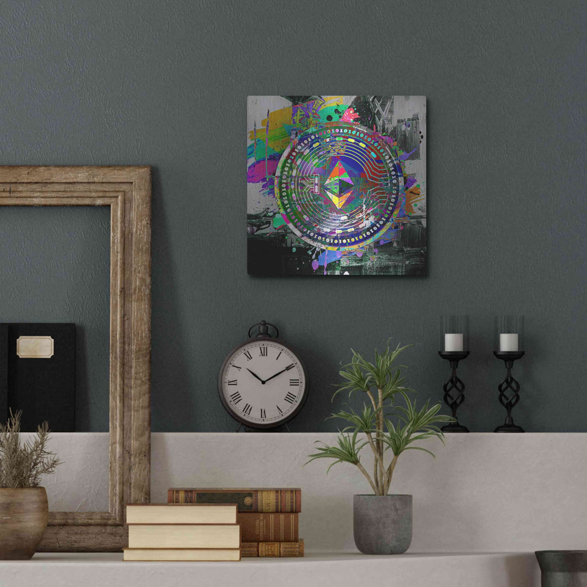 Luxe Metal Art 'Ethereum The Predator' by Luxe Metal Art Portfolio, Metal Wall Art,12x12