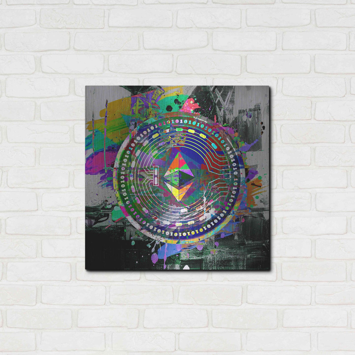 Luxe Metal Art 'Ethereum The Predator' by Luxe Metal Art Portfolio, Metal Wall Art,24x24