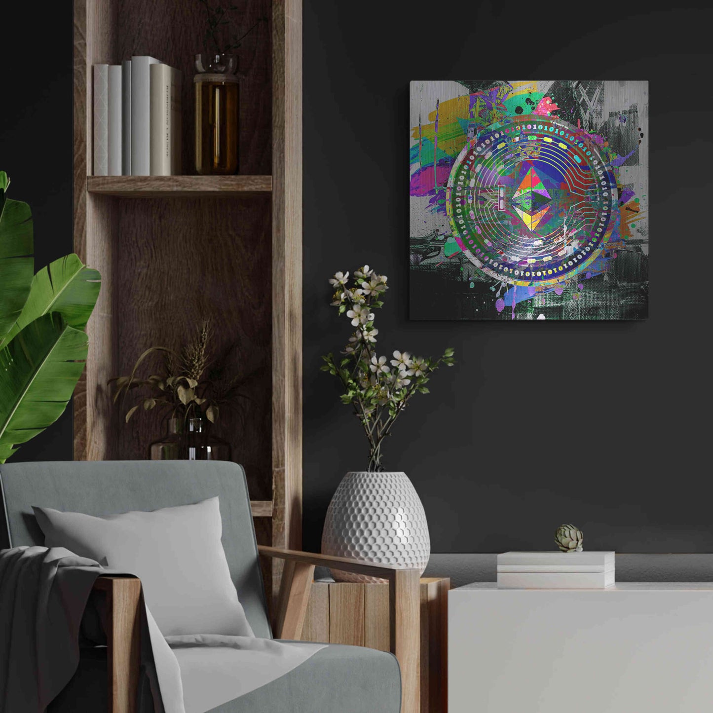 Luxe Metal Art 'Ethereum The Predator' by Luxe Metal Art Portfolio, Metal Wall Art,24x24