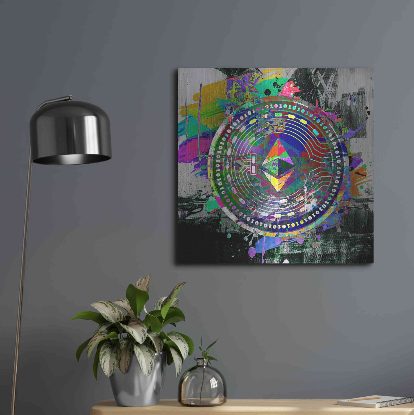 Luxe Metal Art 'Ethereum The Predator' by Luxe Metal Art Portfolio, Metal Wall Art,24x24
