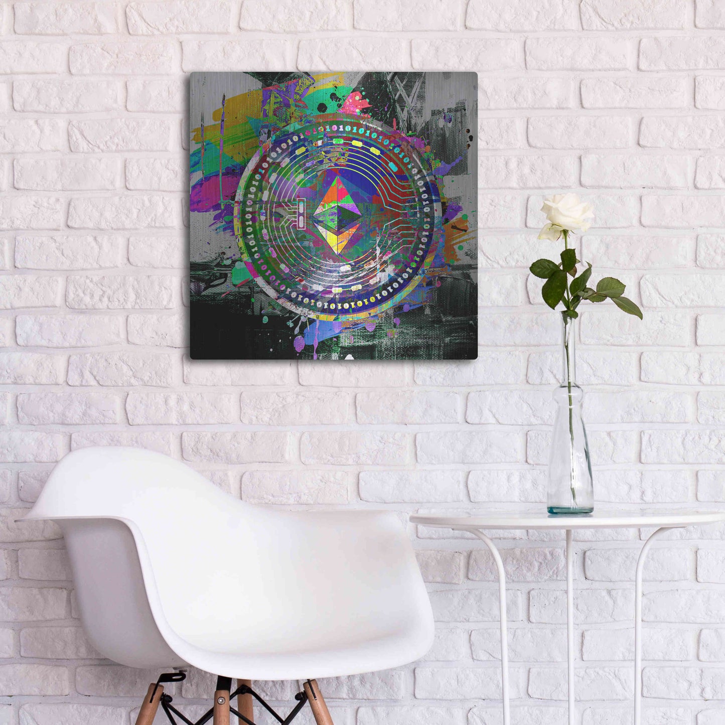 Luxe Metal Art 'Ethereum The Predator' by Luxe Metal Art Portfolio, Metal Wall Art,24x24