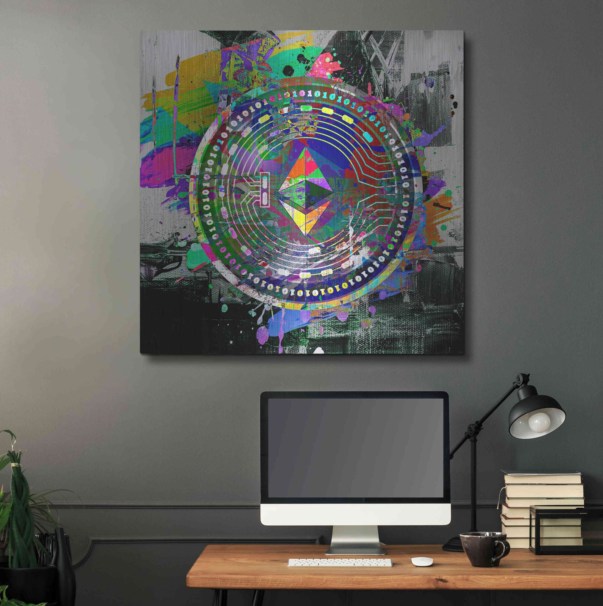 Luxe Metal Art 'Ethereum The Predator' by Luxe Metal Art Portfolio, Metal Wall Art,36x36