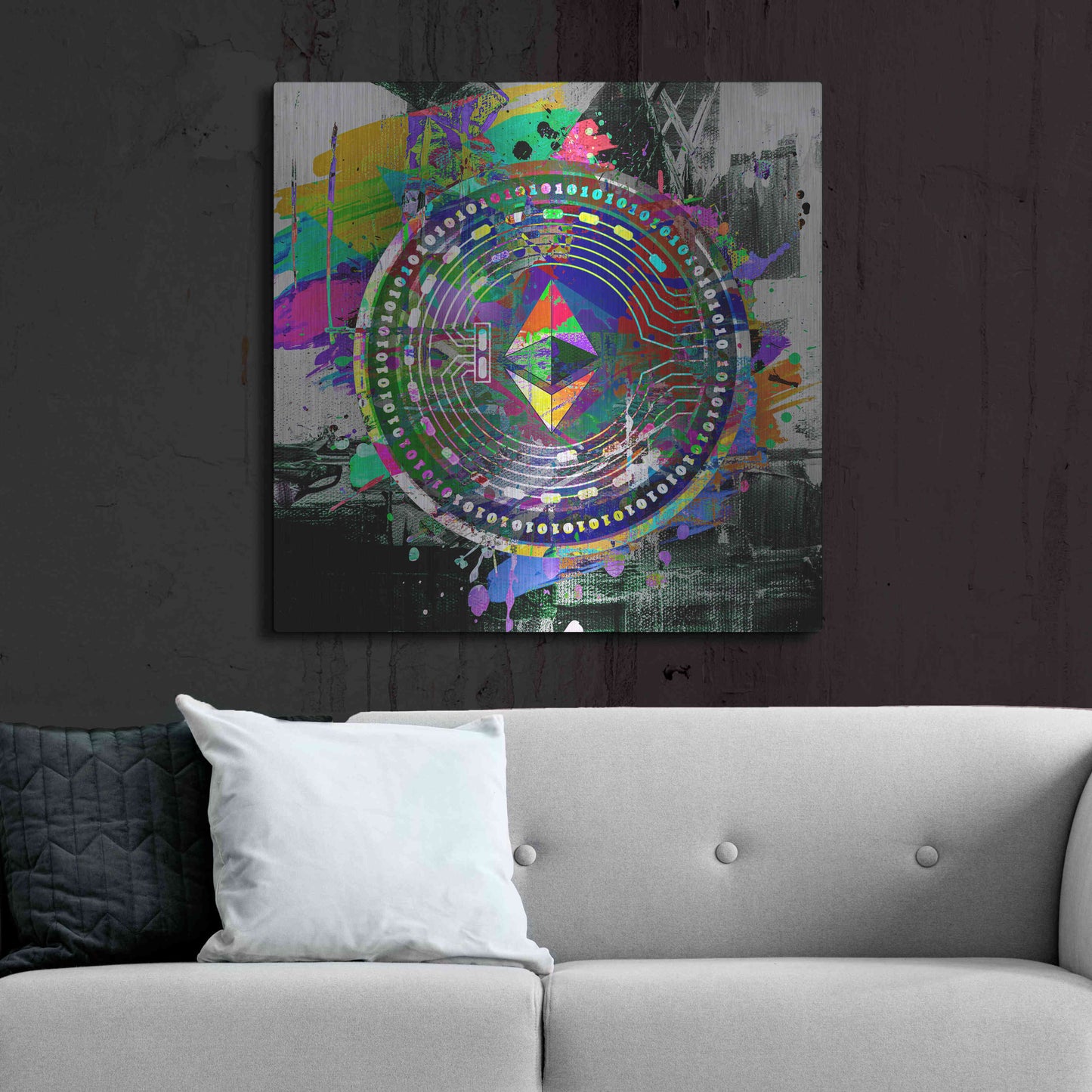 Luxe Metal Art 'Ethereum The Predator' by Luxe Metal Art Portfolio, Metal Wall Art,36x36