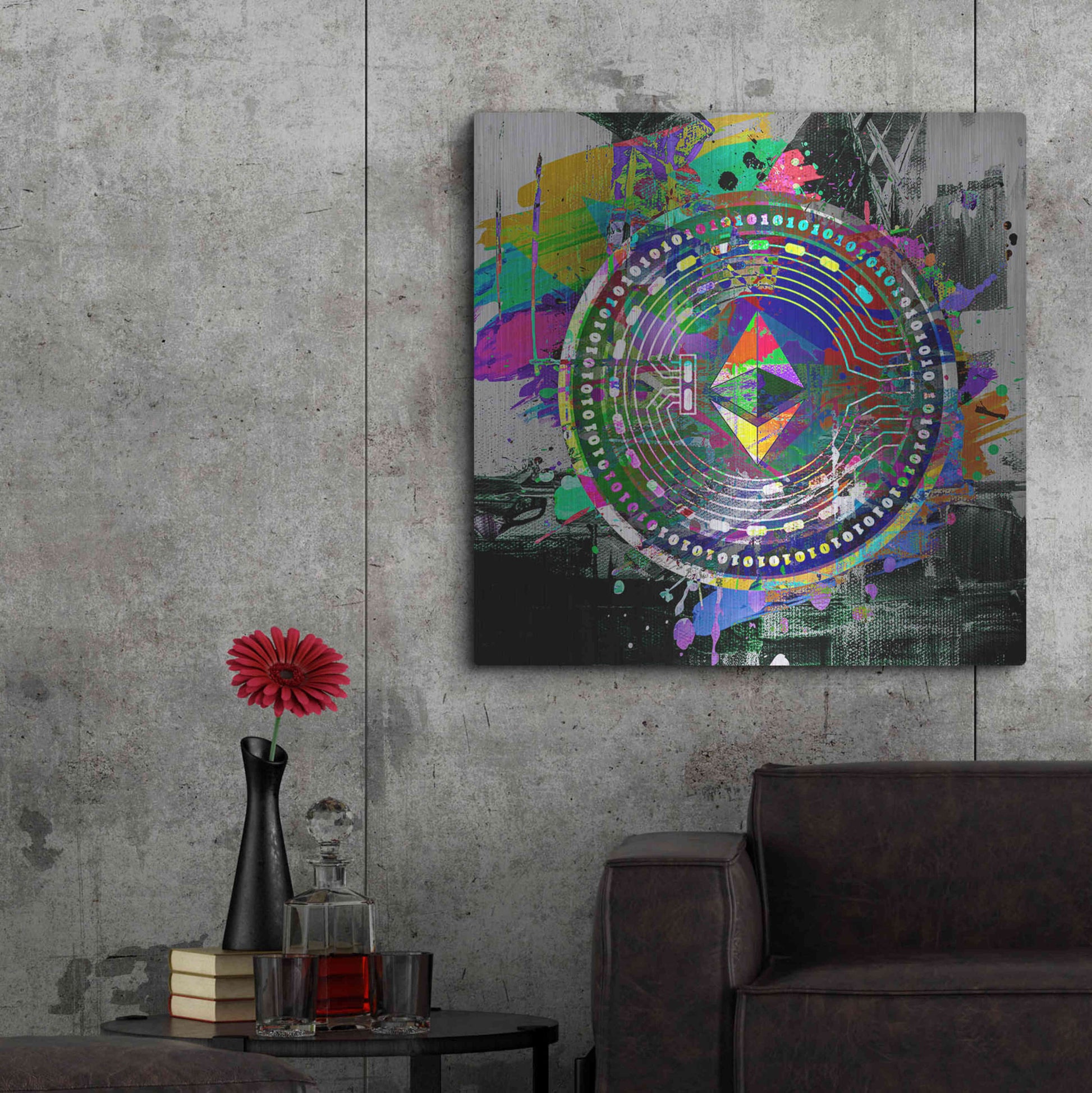 Luxe Metal Art 'Ethereum The Predator' by Luxe Metal Art Portfolio, Metal Wall Art,36x36