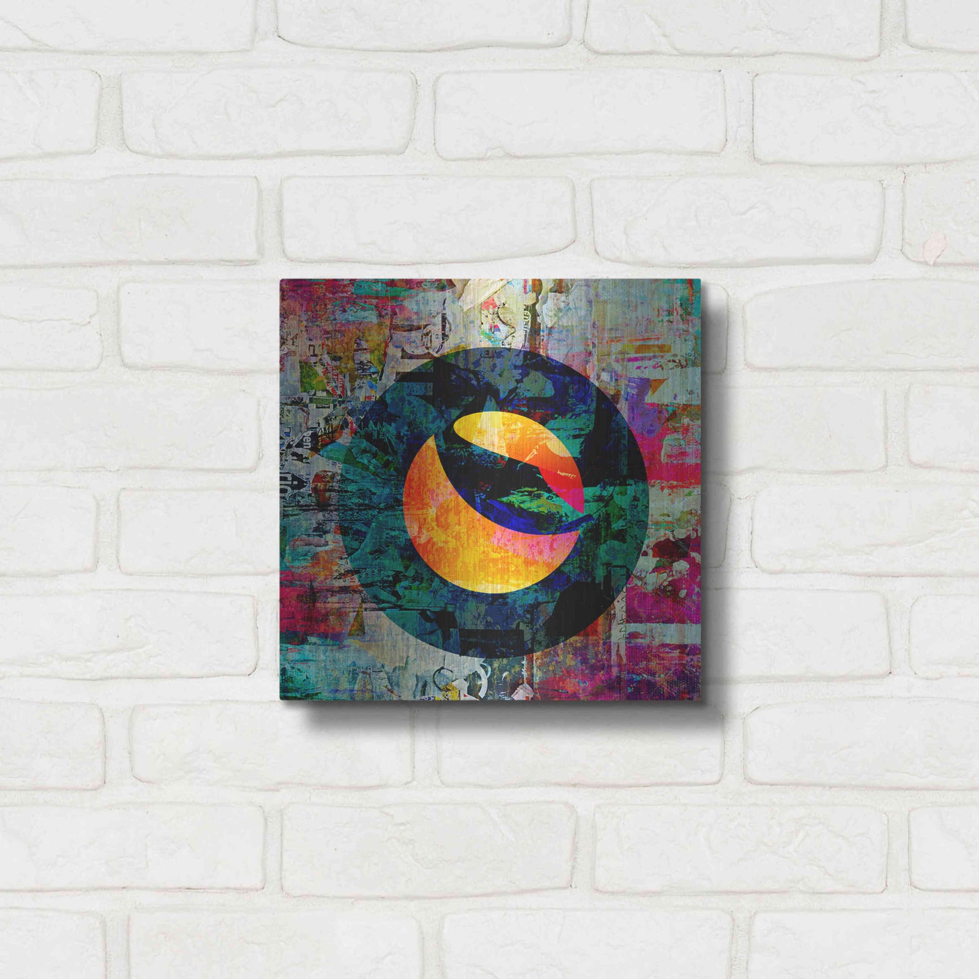 Luxe Metal Art 'Luna Terra Crypto In Color' by Luxe Metal Art Portfolio, Metal Wall Art,12x12