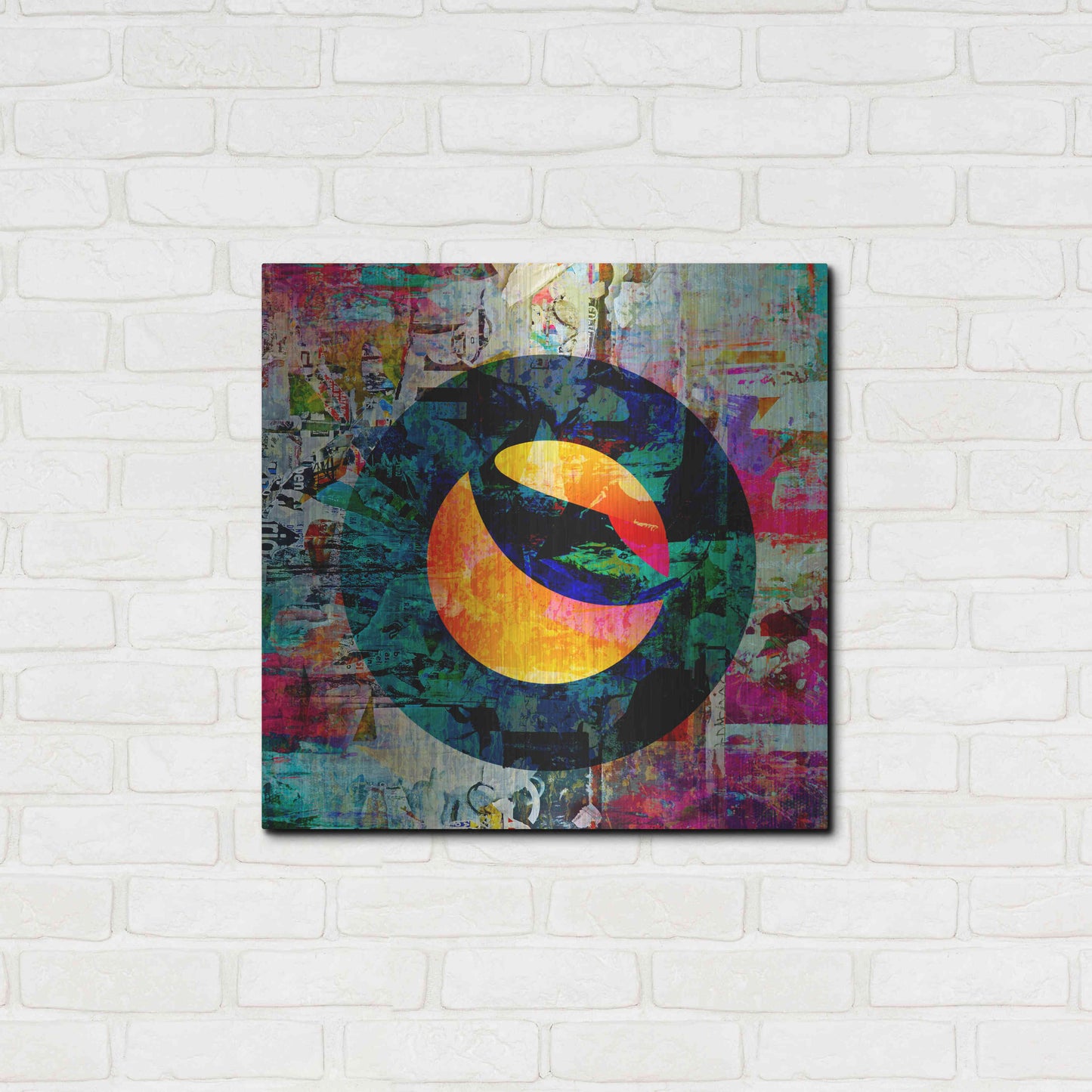 Luxe Metal Art 'Luna Terra Crypto In Color' by Luxe Metal Art Portfolio, Metal Wall Art,24x24