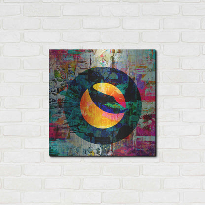 Luxe Metal Art 'Luna Terra Crypto In Color' by Luxe Metal Art Portfolio, Metal Wall Art,24x24
